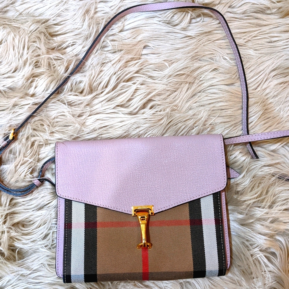 Burberry Small Macken House Check Crossbody Pink